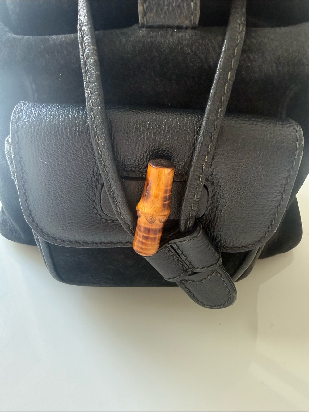 Gucci Mini Bamboo Suede Backpack - Picture 7 of 12